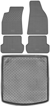 Set gumiranih podnica za automobil + tepih za prtljažnik za Seat Exeo Sedan od 2009-2013.