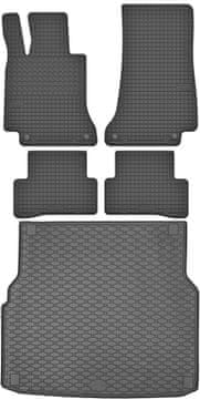 Mercedes C-Klasa W205 Kombi od 2014-2021r. Set – gumeni podmetači za automobil + prostirka za prtljažnik