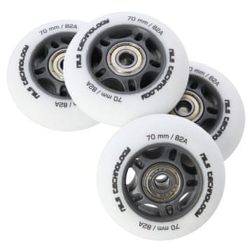 Northix PU 70x24 82A Bijeli kotači i set ABEC-9 ležajeva