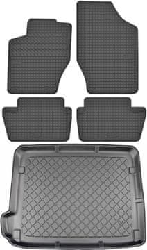 Citroen C4 II hatchback od 10.2010-03.2018 set – gumeni podmetači za automobil + tepih za prtljažnik