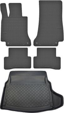 Mercedes C-Klasa W205 Limuzina od 03.2014. Komplet - gumene prostirke za auto + tepih za prtljažnik