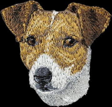 Jack Russell terijer - našitak u obliku psa, vezeni našitak, jedinstveni ukras za ruksak tvrtke