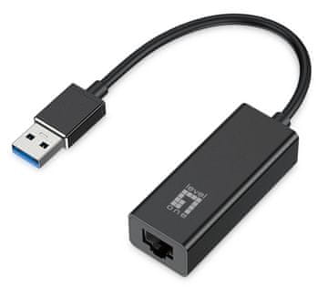 Level One USB-0401 Gigabit USB Ethernet adapter, Žični, USB, Ethernet, 1000 Mbit/s, Crni, USB-0401