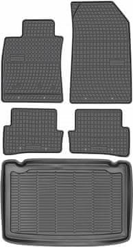 Renault Clio III Hatchback od 2005-2012, komplet - gumeni podmetači za automobil + podloga za prtljažnik