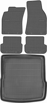 Audi A6 C6 karavan od 2006.-2011. set - gumeni tepisi za automobil + prostirka za gepek