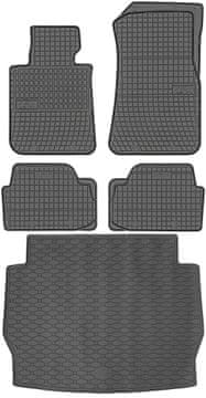 BMW 1 F20 hatchback od 10.2011-06.2019r. Set - gumeni podmetači za automobil i tepih za prtljažnik