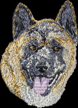 Akita, Akita Inu - našitak u obliku psa, vezeni našitak, jedinstveni ukras za ruksak tvrtke