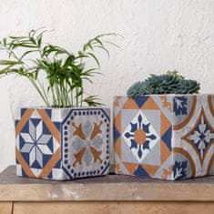 Esschert Design Betonowa doniczka Azulejos 11cm