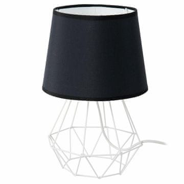 Stolna noćna lampa Dijamant, bijela i crna