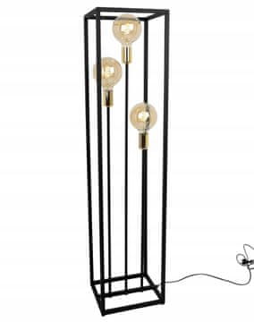 Podna stojeća metalna lampa crna 130 cm