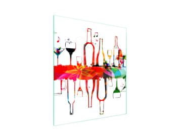 STAKLENA DASKA ZA REZANJE 45x52 Vino
