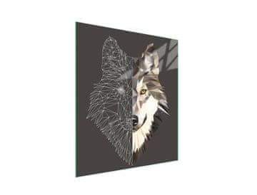 STAKLENA DASKA ZA REZANJE 45x52 Wolf