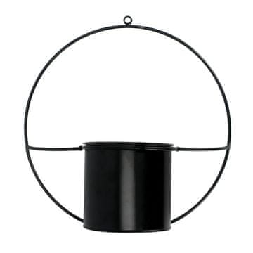Esschert Design Zidna posuda crna metalna