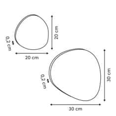 5Five® Zidno ogledalo 2 kom. 30 cm Pebble
