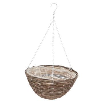 Esschert Design Viseća košara za cvijeće od pruća 30 cm