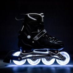 Northix 4-u-1 crne LED role/klizaljke za led, veličina M (35-38)