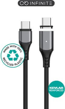 eSTUFF Magnetski USB-C kabel 100W 2m GRS