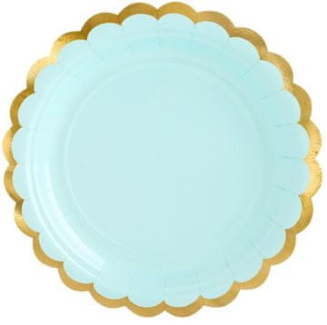 PartyDeco Talerzyki, menta, 18 cm