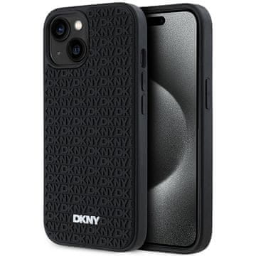 DKNY Futrola za iPhone 15 s 3D gumenim uzorkom, crna
