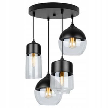 Lampa stropna wisząca, stakleni abažur, LED