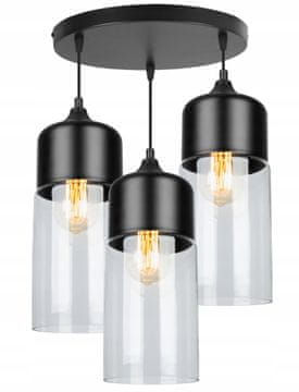 Stropna viseća lampa s staklenim klobukom LED