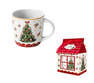 Duo Božićna šalica Christmas tree 3 domek