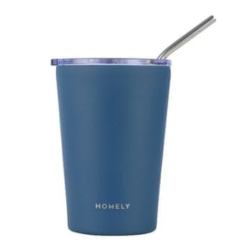 Termošalica sa slamkom 400 ml indigo plava