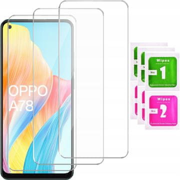 3x kaljeno staklo za Oppo A78 4G 9H | PAKIRANJE OD 3 KOMADA