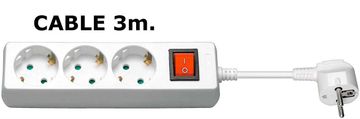 MicroConnect trostruka Schuko utičnica 3M bijela