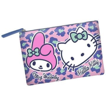 Northix Hello Kitty Safari kutijica za šminku s ogledalom i pretincima za pohranu