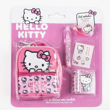 Northix Set mini ruksaka Hello Kitty s priborom za pisanje
