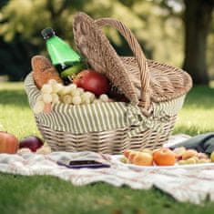 Artemis Piknik pletena košara za plažu za putovanja s hranom