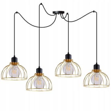 GH VISEĆA STROPNA SVJETILJKA LUSTERA ZLATNI SPIDER LOFT
