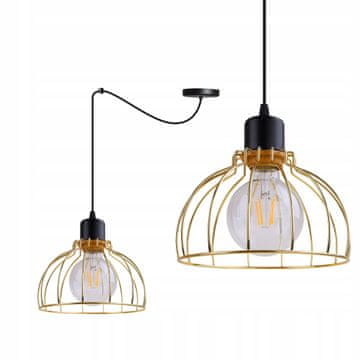 Viseća stropna lampa, zlatni luster u obliku pauka, loft