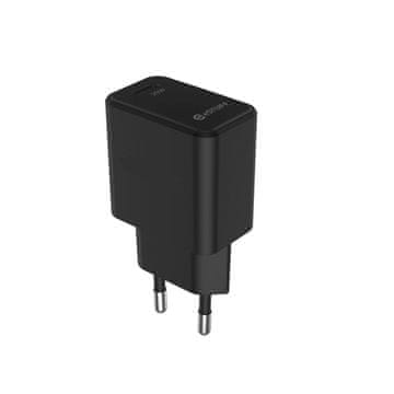 eSTUFF USB-C 20W PD EU punjač crni