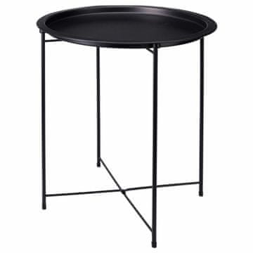 Stolik bočni metalni crni 47xh50 cm