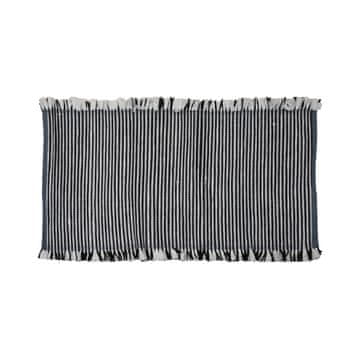 Tepih s resama boho bijelo-crn, 70 cm