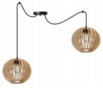 Moderna stropna viseća lampa od drveta LED
