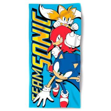 Northix Pamučni ručnik za plažu Sonic The Hedgehog, velika veličina, brzosušeći
