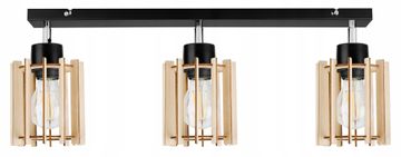 Moderna viseća stropna lampa od drva s LED rasvjetom