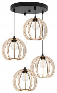 Moderna stropna viseća lampa od drva LED