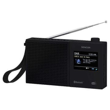 RADIO Sencor SRD 7790B digitalni radio DAB+, FM RDS, 2.4" LCD, Bluetooth, baterija