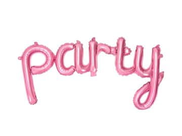 PartyDeco Balon foliowy Party 80x40cm, roza, 1 kom.