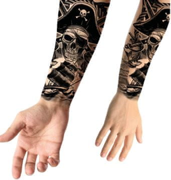 Guirca Tattoo zmywalny privremeni rukav piratski 14x30cm