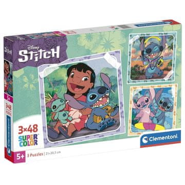 Northix Stitch Puzzle 3x48 dijelova za djecu i odrasle