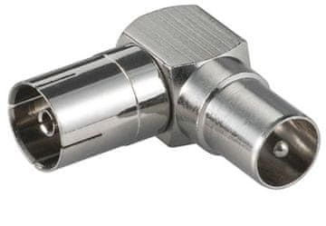 MicroConnect koaksijalni F/M kutni adapter