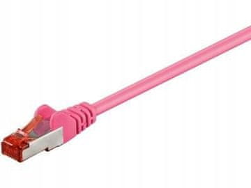 MicroConnect S/FTP CAT6 0,5 m ružičasti LSZH