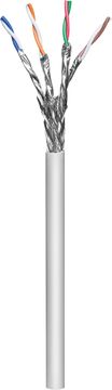 MicroConnect S/FTP CAT6a 50m sivi, LSZH