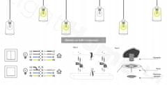 Viseća lampa moderna od staklenih kugli LED