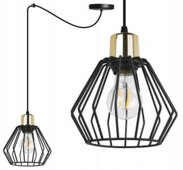 GH VISEĆA SVJETILJKA, STROPNI LUSTERA, ŽIČANI SJAJ, LED
